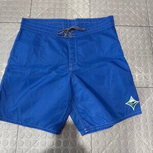 Birdwell Beach Britches 310 8” Boardshort Royal Blue Nylon Surfnyl Patch 36